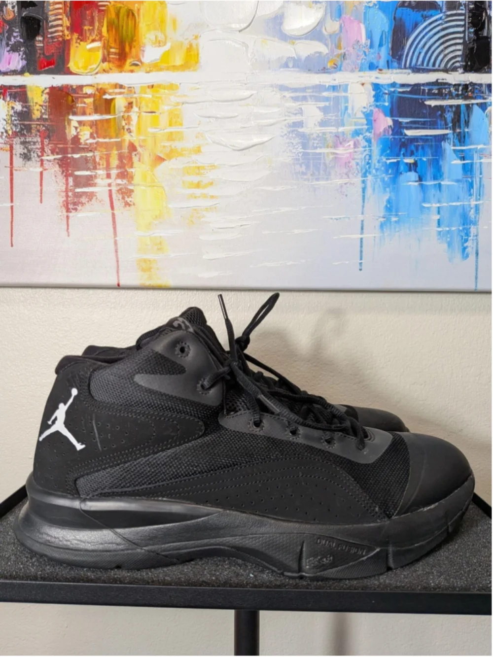 Jordan Shoes Mens Size 12.5 Black Mid Top Basketball Sneakers 684835-010